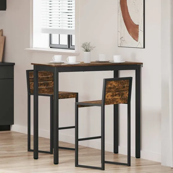 Stende barbord i konstrueret tr, rektangulrt