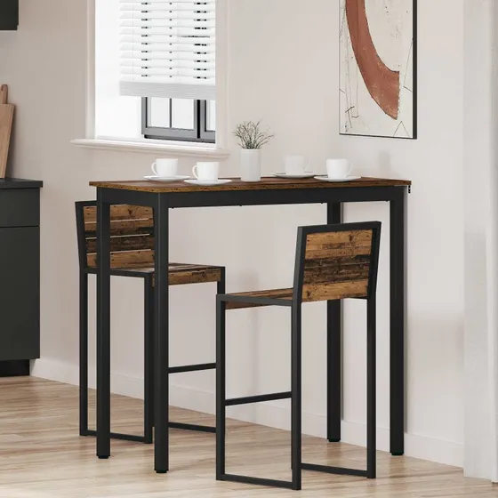 Rektangulrt barbord i konstrueret tr