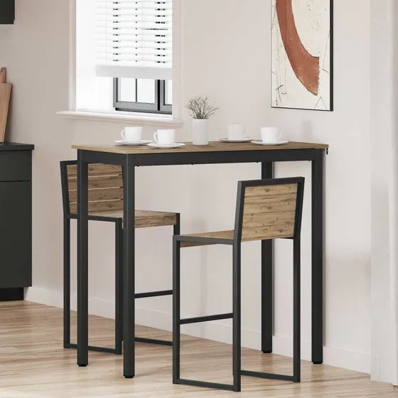 Barbord i konstrueret tr, rektangulrt