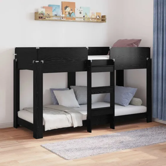Køjeseng til børn 75x190 cm – Sort eg, konstrueret træ