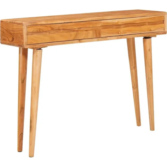 Konsolbord i massivt akacietræ 110x30x80 cm, brun
