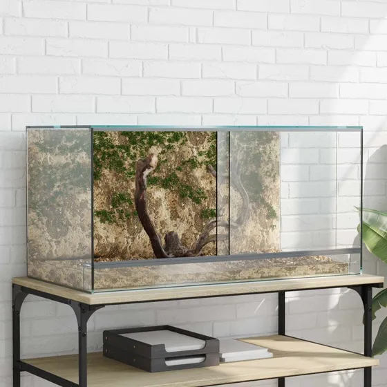 Glas terrarium 804040 cm med opbevaring