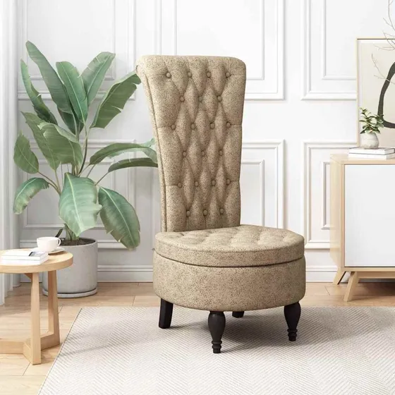 Sækkestol Lysegrå Faux Suede 56,5×70×110 cm