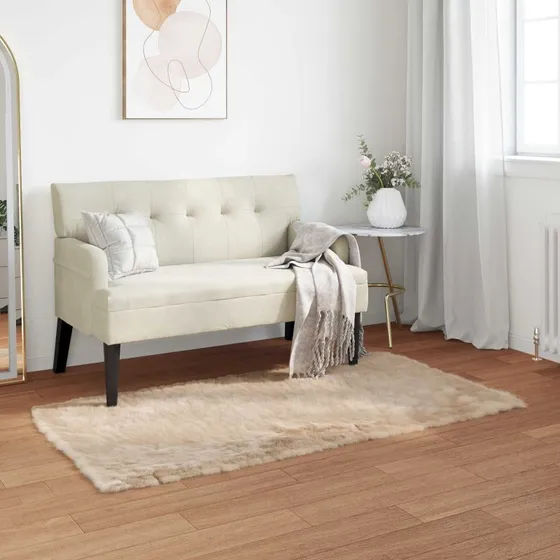 Falsk fårskindstæppe Tafalla 80 x 150 cm – Beige