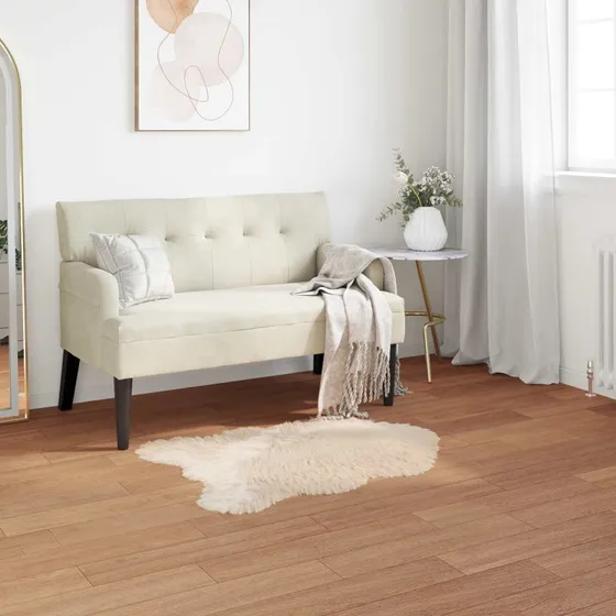 Falsk fårskindstæppe Tafalla beige 60x90 cm
