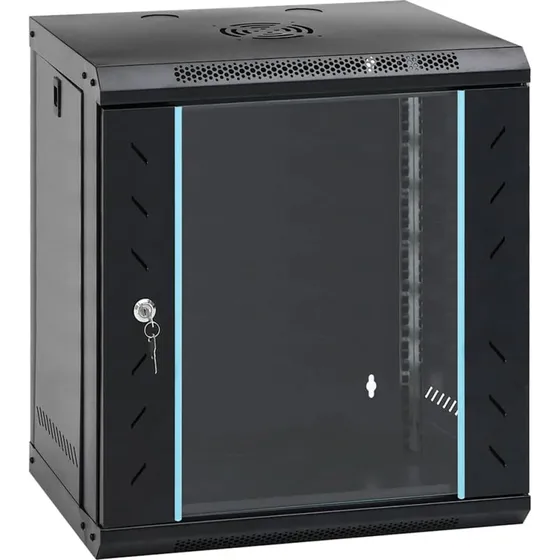 Vgmonteret netvrksskab i stl 53x45x60 cm - sort