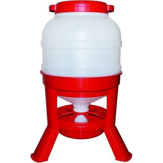 Agrarzone Hopper Foderautomat 30 L, rød