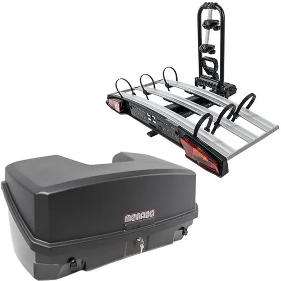 Menabo Mizar bagageboks 300L sort til Alcor cykelholder