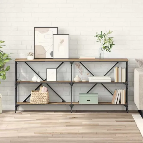 Konsolbord Artisan i konstrueret egetræ 160x30x75 cm