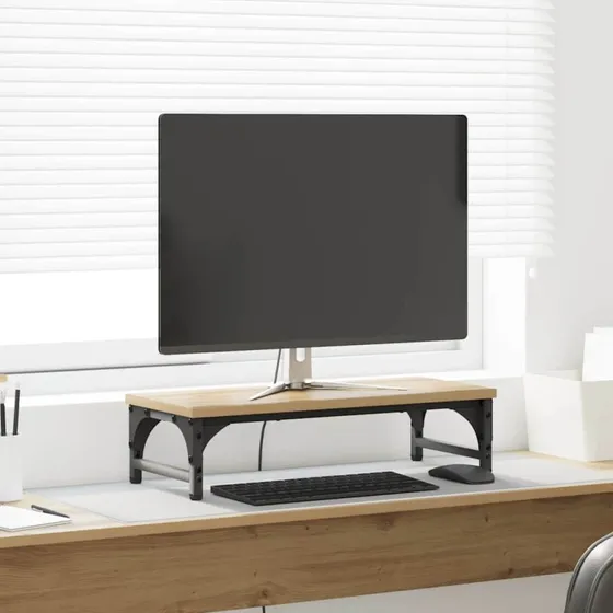 Monitorstativ Artisan i konstrueret egetræ 55x23x14 cm