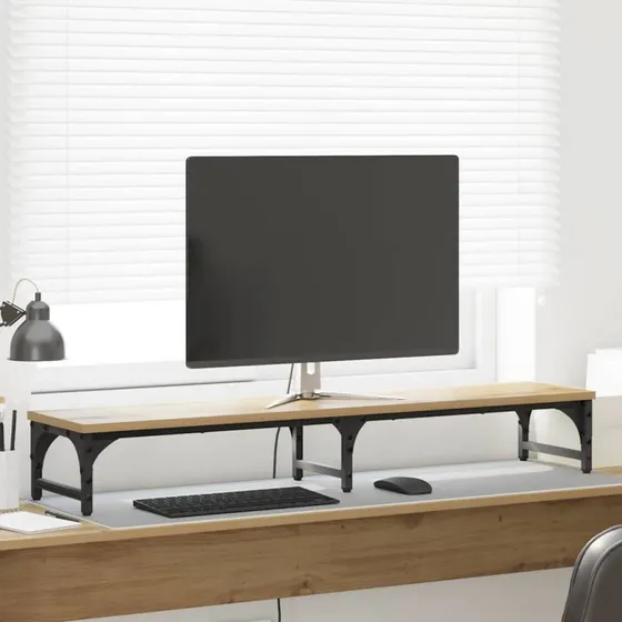 Monitorstativ Artisan i egetræ 105x23x15,5 cm