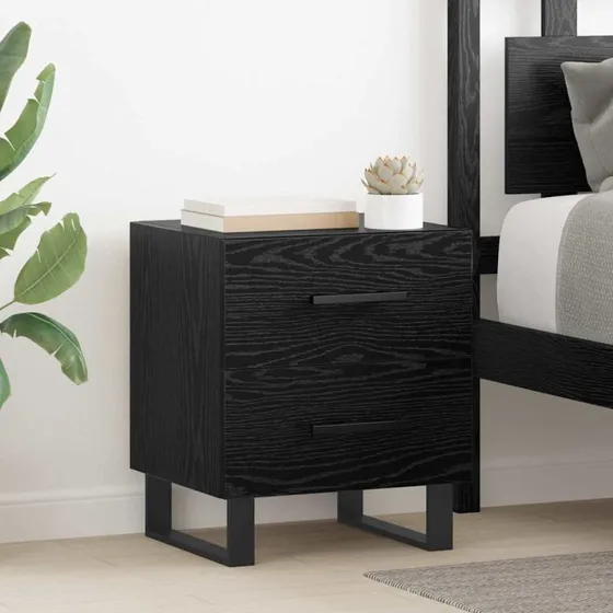 Natskab i sort eg med skuffe 40 x 35 x 47,5 cm