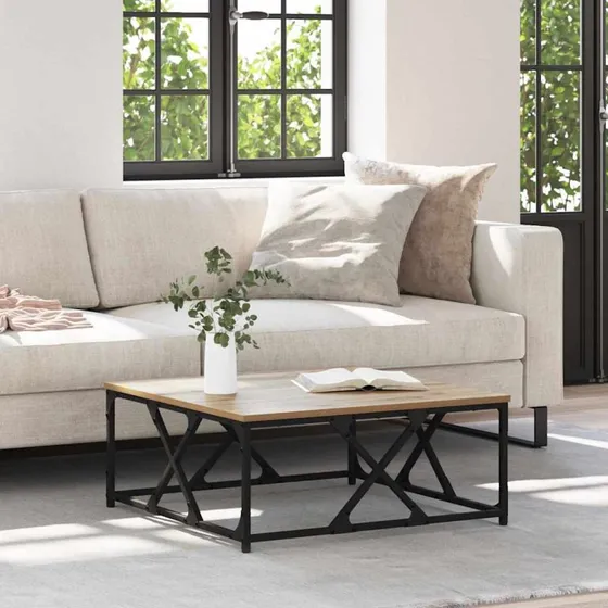 Sofabord Artisan Egetræ 70x70 cm – Konstrueret træ