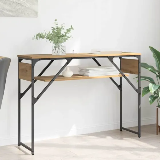 Konsolbord Artisan i Egetræ 105x30x75 cm - Industriel