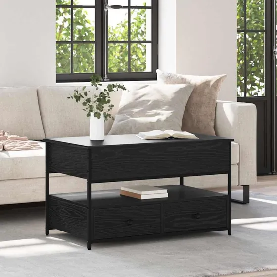 Sofabord 85x50x50 cm i sort eg med skuffe