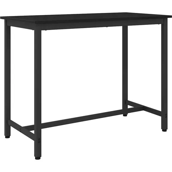 Skrivebord 100x50x76,5 cm – Sort eg & stål