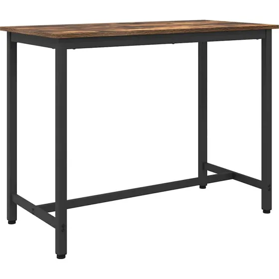 Skrivebord i røget eg 100x50x76,5 cm - Ingeniørtræ & stål