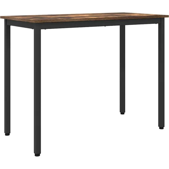 Moderne bord i røget eg 100x50x76,5 cm – ingeniørtræ og stål