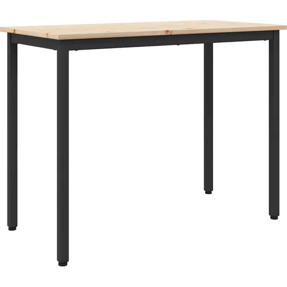 Moderne bord 100x50x77 cm – Naturfarvet ingeniørtræ & stål