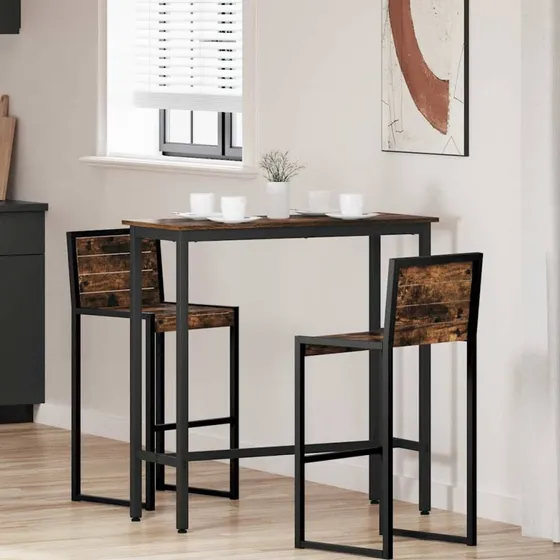 Skrivebord Røget Eg 100x40 cm – Ingeniørtræ & Stål