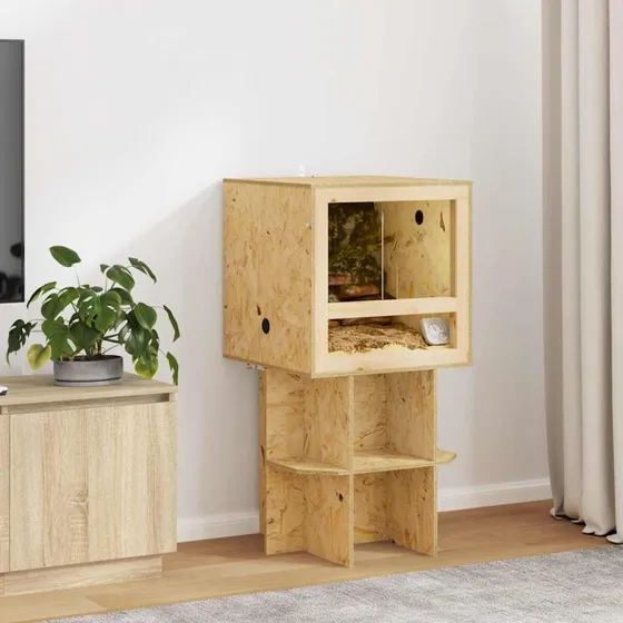 OSB Terrarium Brun 50x50x50 cm  Robust & Stilrent