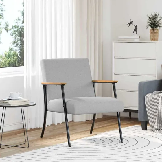 Lænestol i fløjl Skygrå 59x75x78 cm
