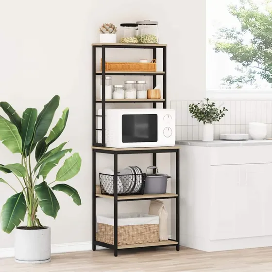 Køkkenhylde Sonoma eg 60x40x168 cm – Industristil