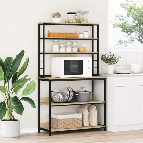 Køkkenhylde Sonoma eg 100x40x168 cm – Industrielt design
