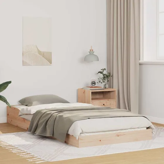 Sengestel i massivt fyrretræ 80x220 cm – natur/brun