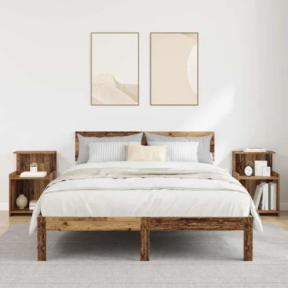 Natskab 2 stk i gammelt træ 40x35x60 cm - konstrueret træ