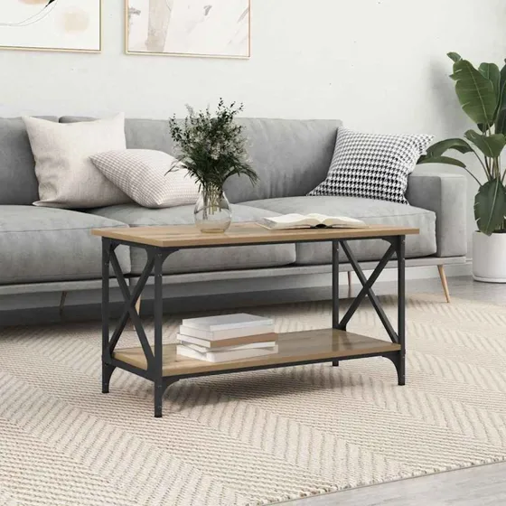 Sofabord Artisan Eg 80×45 cm – Konstrueret træ