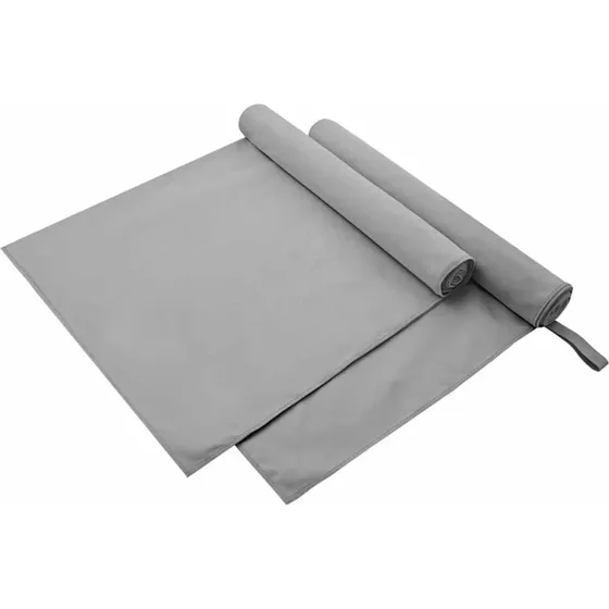 Sportshåndklæder 2 stk Mørkegrå 90x180 cm – Letvægt