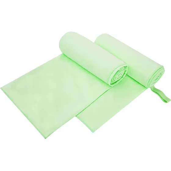 Sportshåndklæder 2 stk 200x100 cm Grøn – Polyester/Polyamid