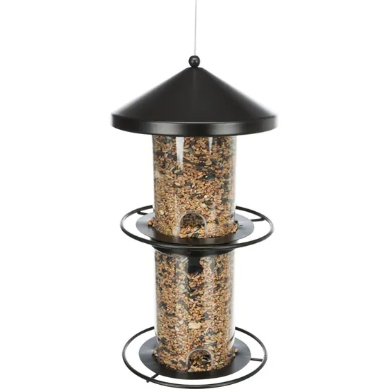 Trixie Foderdispenser 2-etager Ø36 cm, sort