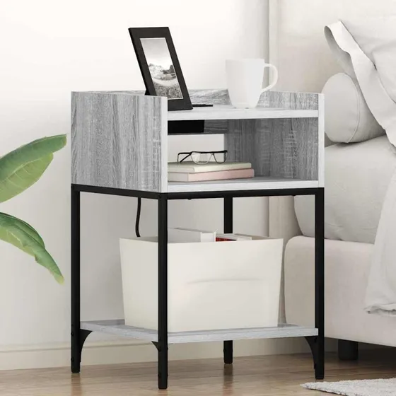 Natskab med hylde Grå Sonoma 40x40x61 cm