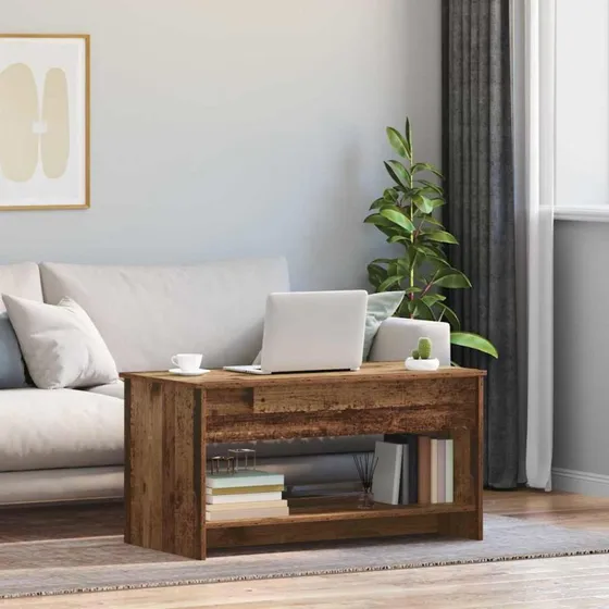 Sofabord i gammelt træ 80 x 50,5 cm – konstrueret træ