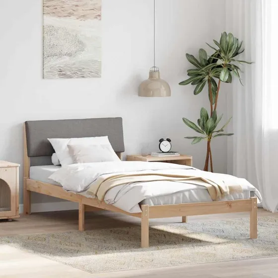 Sengestel i massivt fyrretræ 90x200 Brun/Taupe