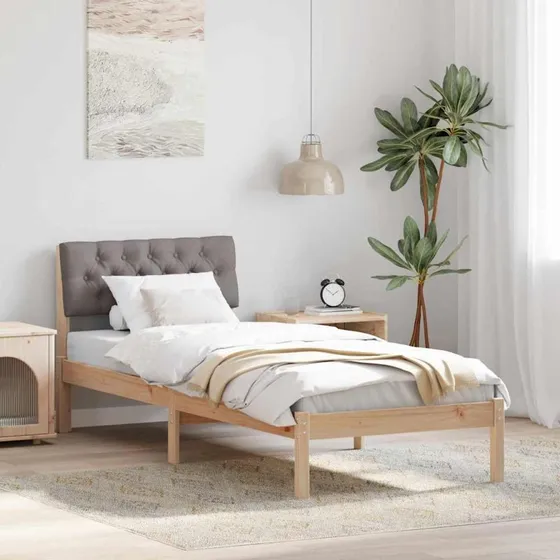 Sengestel i massivt fyrretræ 80x200 cm - Brun/Taupe
