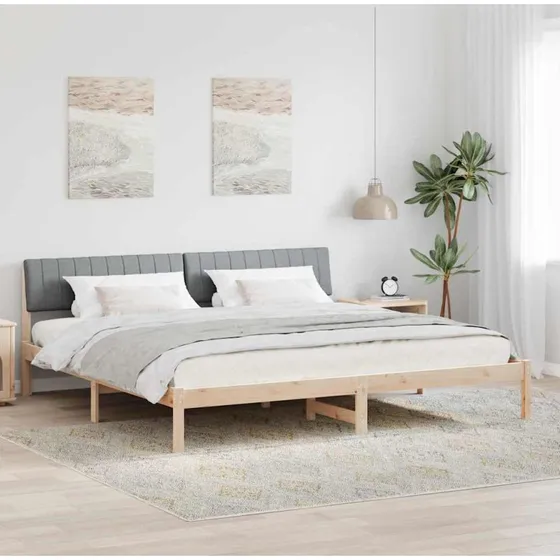 Sengestel i massivt fyrretræ 160x200 - brun/lysegrå