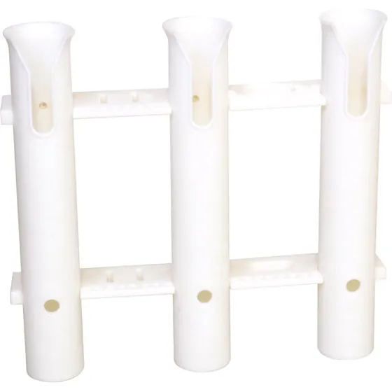 Universal fiskestangsholder til 3 stænger – hvid UV-bestandig