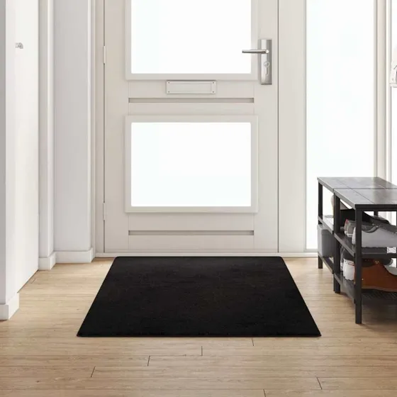 Tæppe Runner Sort 100x250 cm – 100% Polypropylen