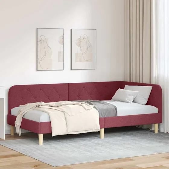 Hjørnesengramme Vinrød 100x200 cm i stof