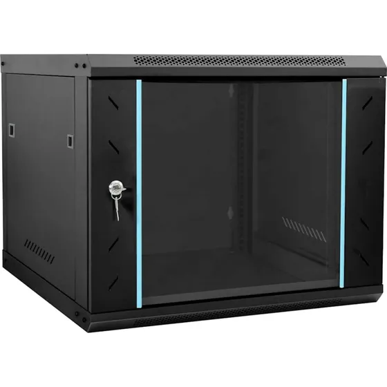 Netvrksskab vgmonteret 60x60x50 cm, sort stl