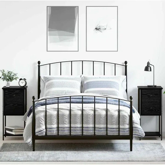 Natskab 2 stk i sort eg 32x42x70 cm - konstrueret træ