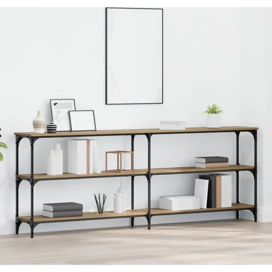 Konsolbord Artisan Eg 200x29x75 cm – Industriel laminat & metal