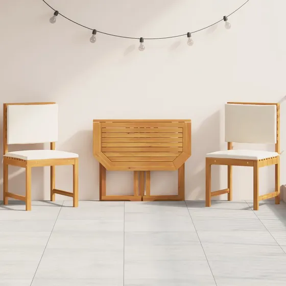 3-dele Havebistro i massivt akacietræ - Brun