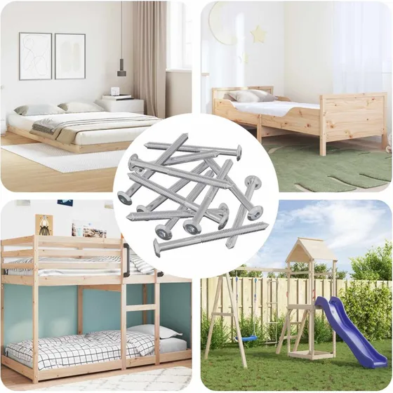 Mbelskruer M6 x 85 mm, 12 stk  zinkbelagt stl