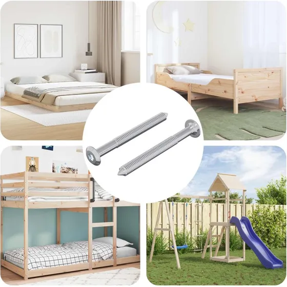 Mbelskrue M6 x 60 mm, 2 stk  Slv stl