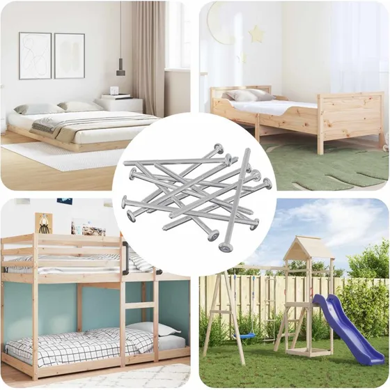 Mbelskruer 800 stk M6 x 120 mm Slv stl