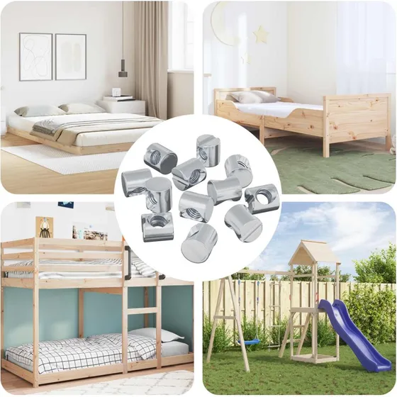 Tnde mtrikker M6 x 12 mm, 12 stk - Zinkbelagt slv